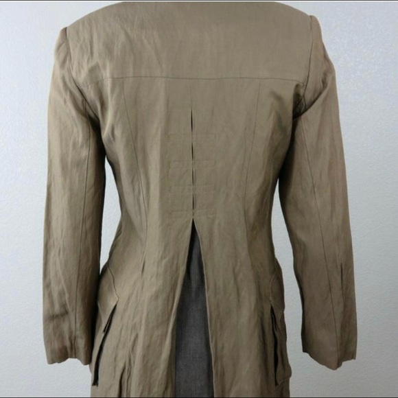 CAbi | Tan Brown Travelers Coat Mid Length Treasure Hunters Jacket Large Pockets - Picture 8 of 14